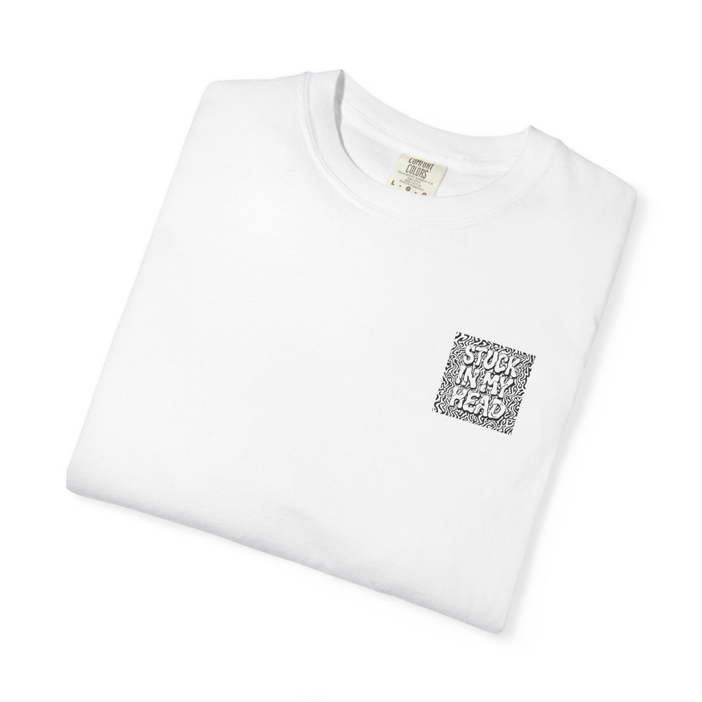 White 'Stuck In My Head' Pocket Design Tee
