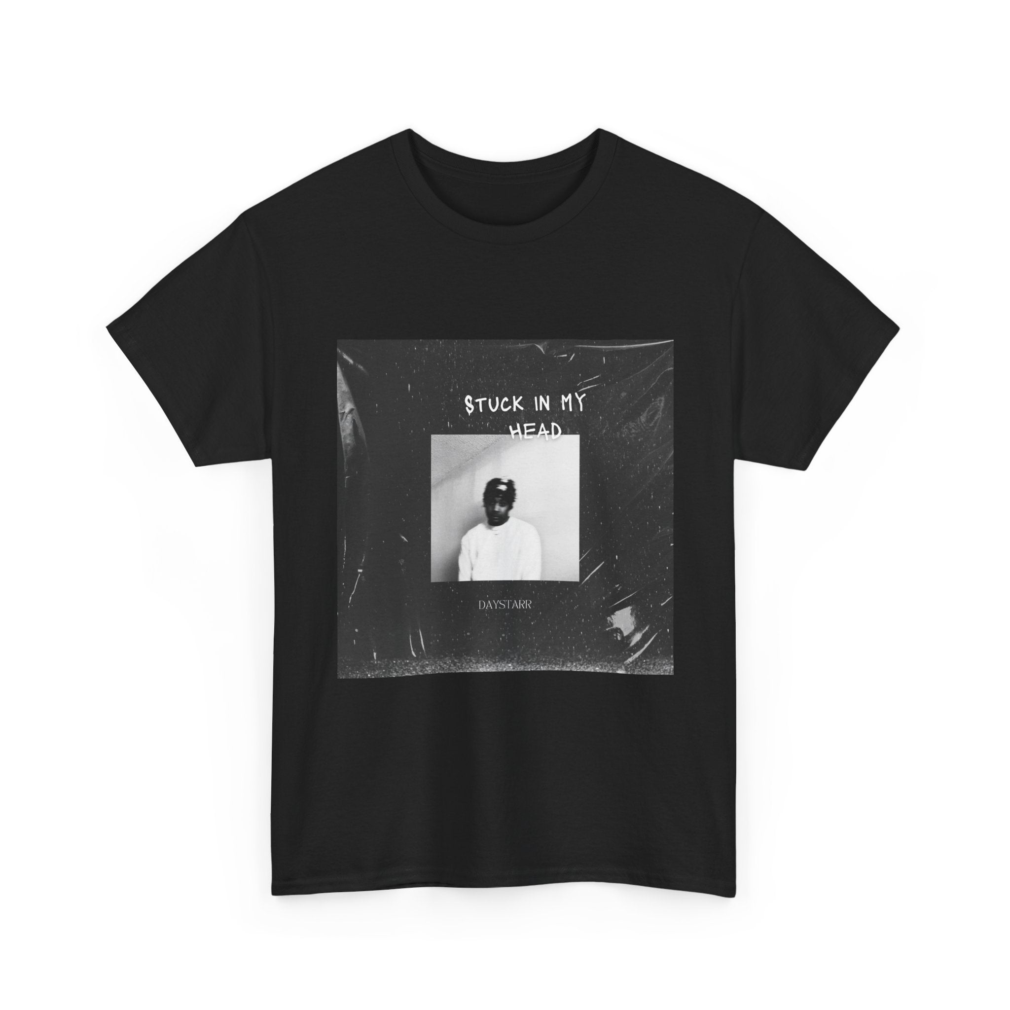Black 'Stuck in My Head' Cotton T-Shirt