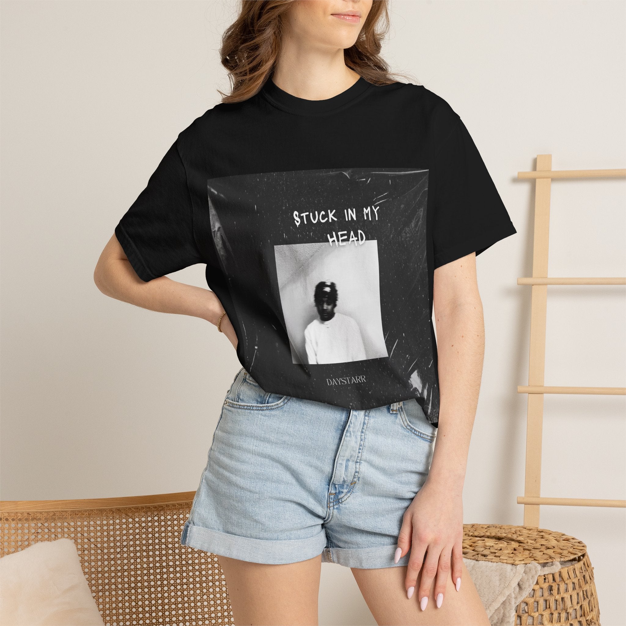Black Stuck In My Head Graphic T-Shirt